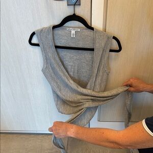 Wilfred Grey Wrap Top